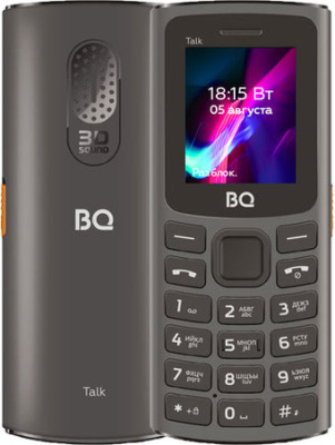 Кнопочный телефон BQ-Mobile BQ-1862 Talk (серый)