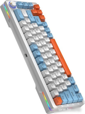 Клавиатура Cyberlynx ZA68 White Blue Orange (TNT Yellow) 