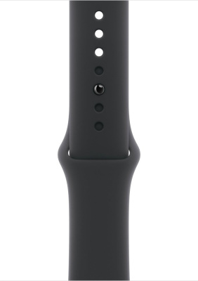 Умные часы Apple Watch Series 10 46 мм (алюминиевый корпус, черный/черный, спортивный силиконовый ремешок M/L) 
