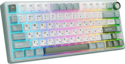 Клавиатура Royal Kludge R75 RGB Sky Cyan (RK Brown) 