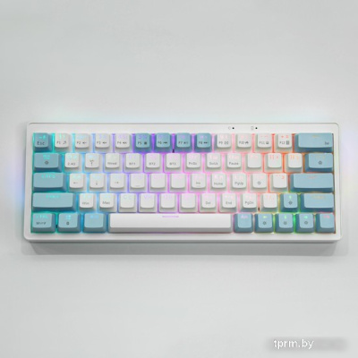 Клавиатура Cyberlynx ZA63 White Blue Orange (TNT Yellow) 