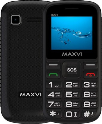 Кнопочный телефон Maxvi B201 (черный)