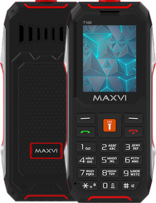 Кнопочный телефон Maxvi T100 (красный)