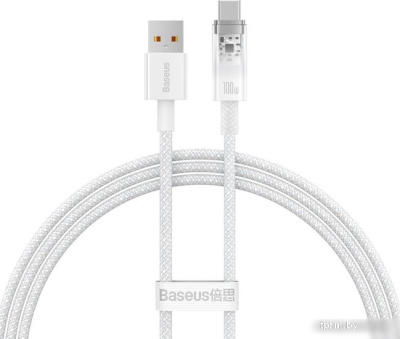 Кабель Baseus Explorer Series Fast Charging Cable with Smart Temperature Control 100W USB Type-A - USB Type-C (2 м, белый) 