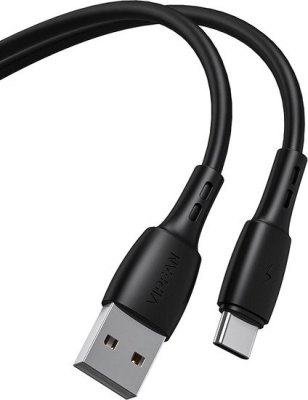 Кабель Vipfan X05 USB Type-A - USB Type-C (3 м, черный) 