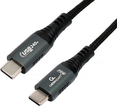 Кабель Cablexpert ССP-USB2.0-240W-2M USB Type-C -USB Type-C (2 м, черный) 