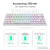 Клавиатура Royal Kludge RK84 RGB (белый, RK Red) 