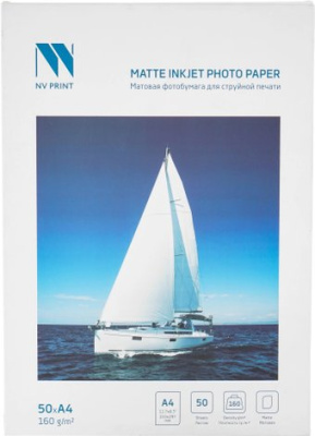 Фотобумага NV Print Матовое A4 160 г/м2 50 л NVP-160MA4S50
