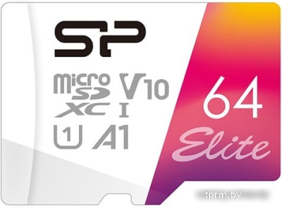 Карта памяти Silicon-Power Elite microSDXC SP064GBSTXBV1V20SP 64GB 