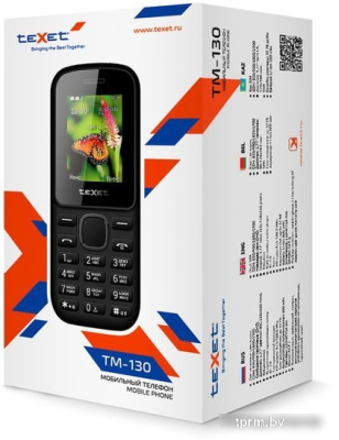 Мобильный телефон TeXet TM-130 (черный/красный) 