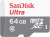 Карта памяти SanDisk Ultra SDSQUNR-064G-GN3MN microSDXC 64GB 