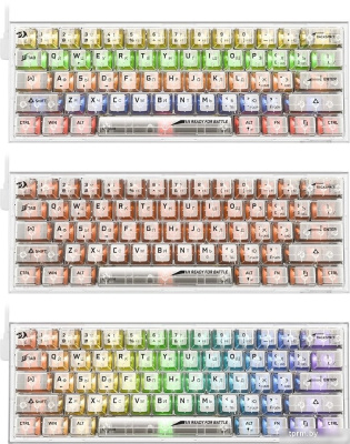 Клавиатура Redragon Fizz (прозрачный/белый) 