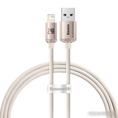 Кабель Baseus Crystal Shine USB Type-A - Lightning (1.2 м, розовый) 