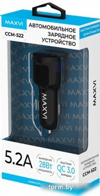 Автомобильное зарядное Maxvi CCM-522 (черный) 
