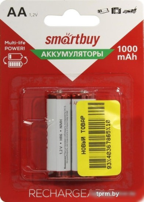 Аккумуляторы SmartBuy AA 1000mAh 2 шт. SBBR-2A02BL1000 