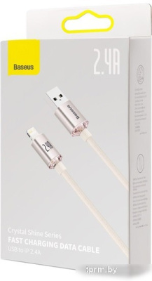 Кабель Baseus Crystal Shine USB Type-A - Lightning (1.2 м, розовый) 