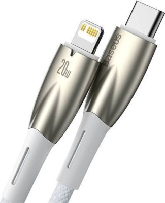 Кабель Baseus Glimmer Series Fast Charging Data Cable Type-C - Lightning 20W CADH000002 (1 м, белый) 