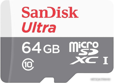 Карта памяти SanDisk Ultra SDSQUNR-064G-GN3MN microSDXC 64GB 