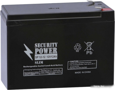 Аккумулятор для ИБП Security Power SP 12-12 F2 Slim (12В/12 А·ч) 