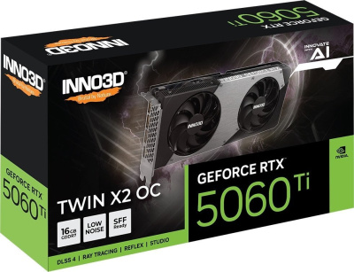 Видеокарта Inno3D GeForce RTX 5060 Ti 16GB Twin X2 OC N506T2-16D7X-191073N 
