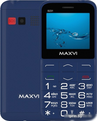 Кнопочный телефон Maxvi B231 (синий) 