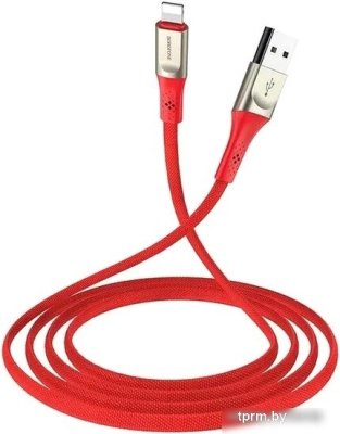 Кабель Borofone BU17 Starlight AM-8pin Lightning (1.2 м, нейлон, красный) 
