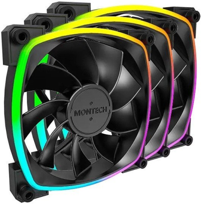 Комплект вентиляторов для корпуса Montech RX120 PWM 3 IN 1 (черный) 