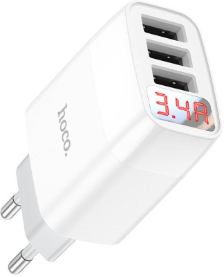 Сетевое зарядное Hoco C93A Easy charge (белый) 