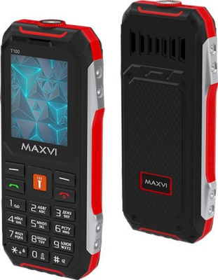 Кнопочный телефон Maxvi T100 (красный) 