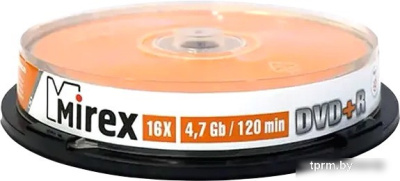 DVD-R диск Mirex 4.7Gb 16x UL130013A1L (10 шт.) 