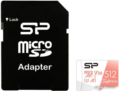 Карта памяти Silicon-Power Superior A1 microSDXC SP512GBSTXDV3V20SP 512GB 