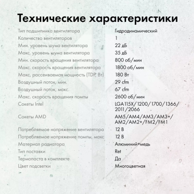 Система жидкостного охлаждения для процессора GMNG GG-LC120ARGB1-BK 