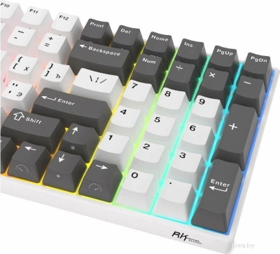 Клавиатура Royal Kludge RK100 RGB (белый/серый, RK Brown) 