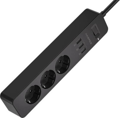 Сетевой фильтр Harper UCH-325 (черный) 