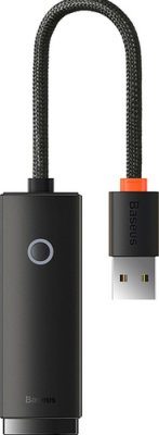 USB-хаб Baseus Lite Series 4-Port USB-A WKQX030001 (0.25 м, черный) 