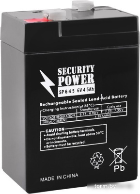 Аккумулятор для ИБП Security Power SP 6-4,5 F1 (6В/4.5 А·ч) 