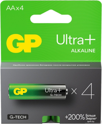 Батарейка GP Ultra Plus Alkaline G-Tech AA/LR6 15AUPA21-2CRSB4 