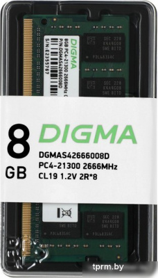 Оперативная память Digma 8ГБ DDR4 SODIMM 2666 МГц DGMAS42666008D 