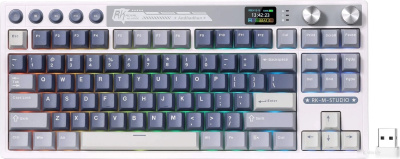 Клавиатура Royal Kludge M87 RGB Ocean Blue (RK Cream) 