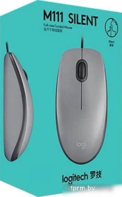 Мышь Logitech M111 Silent (серый) 