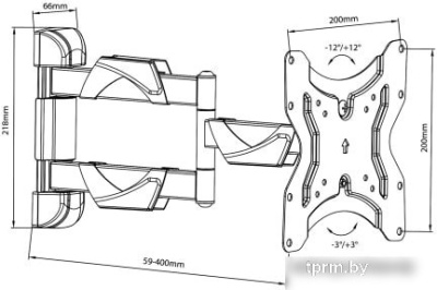 Кронштейн Maclean MC-742 (черный) 