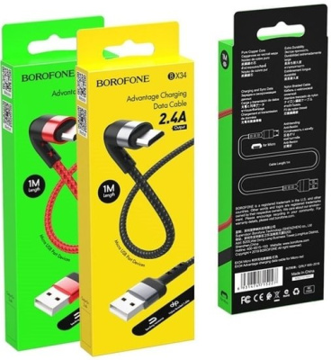 Кабель Borofone BX34 Advantage USB - Micro-USB (черный) 