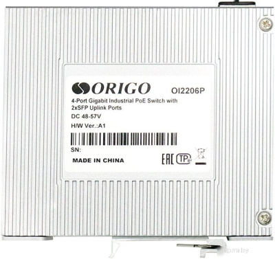 Промышленный неуправляемый PoE-коммутатор ORIGO OI2206P/120W/A1A 4x1000Base-T PoE+, 2x1000Base-X SFP, PoE-бюджет 120Вт, 250м OI2206P/120W/A1A 