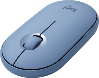 Мышь Logitech M350 Pebble (голубой) 