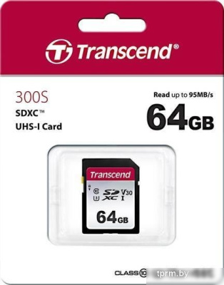 Карта памяти Transcend SDXC 300S 64GB 