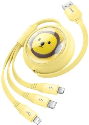 Кабель Baseus CB000063 USB Type-A - Lightning/USB Type-C/microUSB (1.1 м, желтый) 