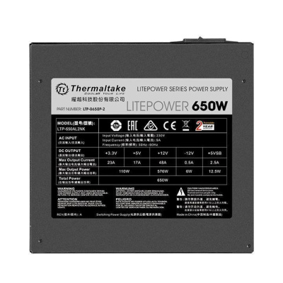 Блок питания Thermaltake Litepower 650W [LTP-0650P-2] 