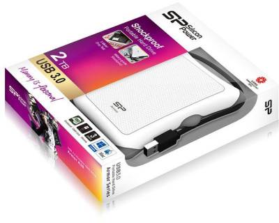 Внешний жесткий диск Silicon-Power Armor A30 2TB White (SP020TBPHDA30S3W) 