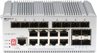 Промышленный управляемый L2 коммутатор ORIGO OI3120/A1A 8x1000Base-T, 12x1000Base-X SFP OI3120/A1A 
