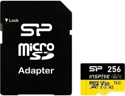 Карта памяти Silicon-Power Inspire microSDXC SP256GBSTXLA2V1NSP 256GB (с адаптером) 